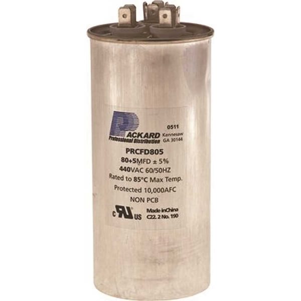 Titan 440/370-Volt 80+5 MFD Round Pro Run Capacitor